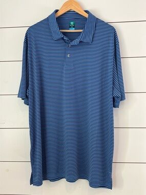 Pro Tour coolplay Men's Navy Striped‎ Performance Polo